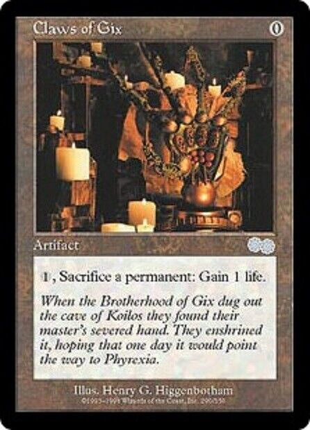 MTG 1x Claws of Gix Urza's Saga  card MTG Magic the Gathering