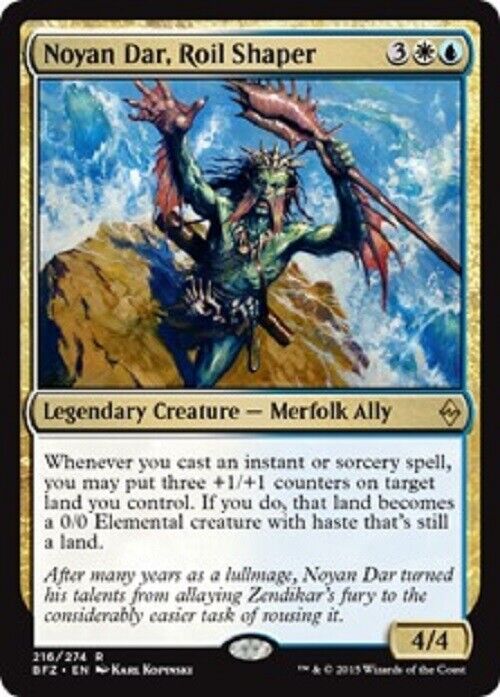 MTG MTG 1x Noyan Dar, Roil Shaper Battle for Zendikar Card Magic The Gathering