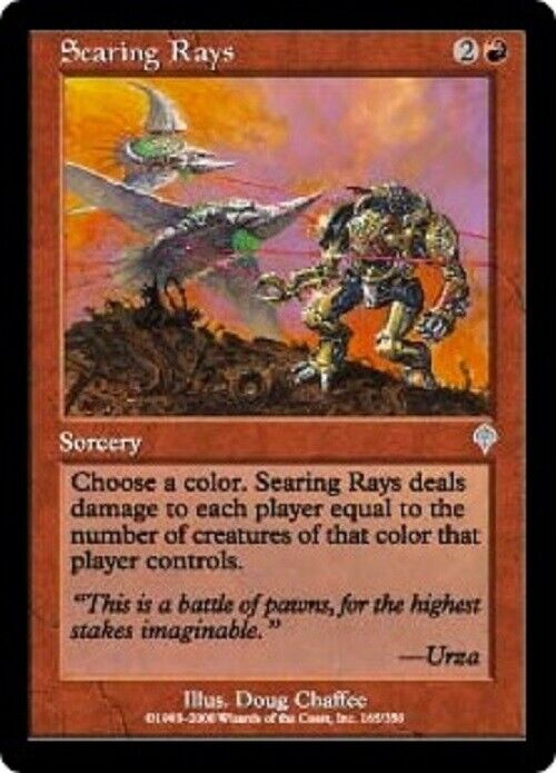 MTG MTG 1x Searing Rays Invasion Card Magic The Gathering Omniphustoys MTG MTG 1x Searing Rays Invasion Card Magic The Gathering Omniphustoys