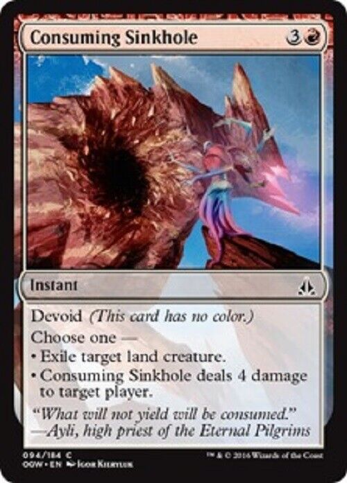 MTG 4x Consuming Sinkhole Oath of the Gatewatch  MTG Magic the Gathering card