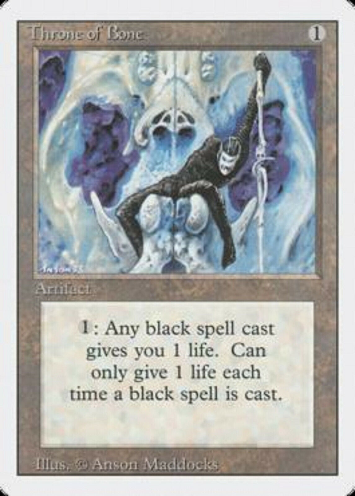 MTG MTG 1x  Throne of Bone Revised Edition card Magic the Gathering