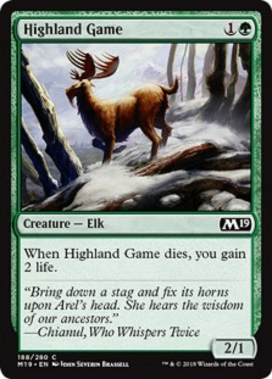 MTG MTG 4x Highland Game Core Set 2019 cards Magic The Gathering