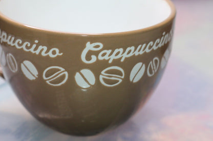 Roscher Stoneware Cappuccino Mug Cup Brown 10 Oz