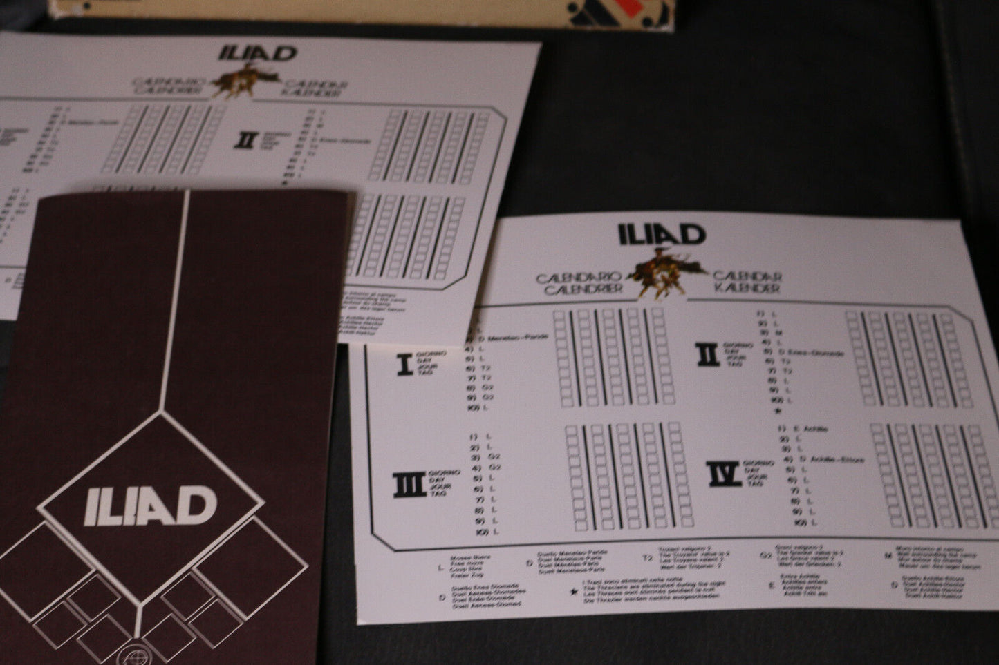 Iliad: The Most Renowned War Legend (1979) Vintage Board Game Toys 100%Complete