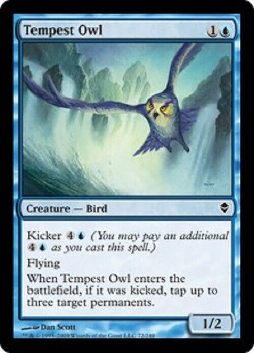 MTG MTG 4x  Tempest Owl Zendikar  Card Magic The Gathering Pauper