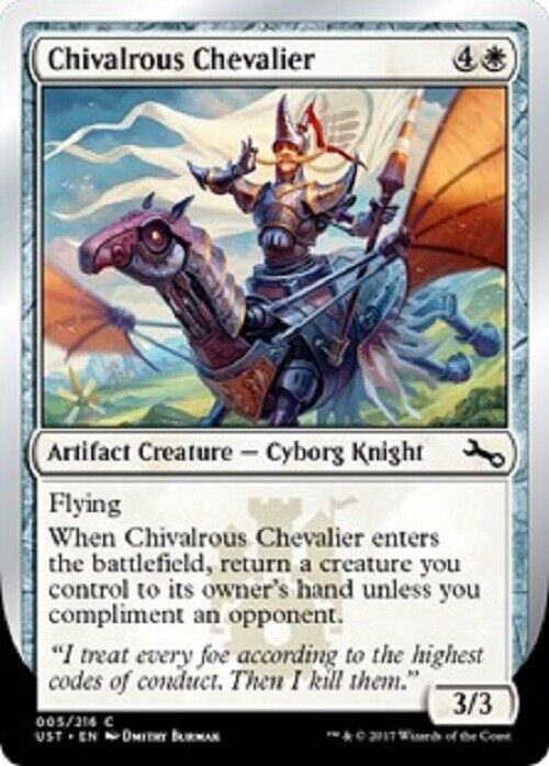 MTG MTG 1x  Chivalrous Chevalier Unstable  FOIL Card Magic The Gathering