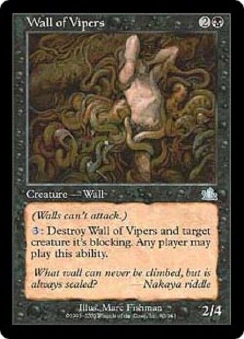 MTG MTG 1x Wall of Vipers Prophecy card Magic The Gathering pauper