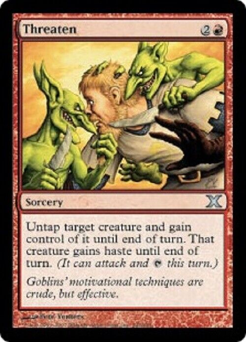 MTG MTG 1x Threaten 10E Tenth Edition Card Magic The Gathering pauper Commander