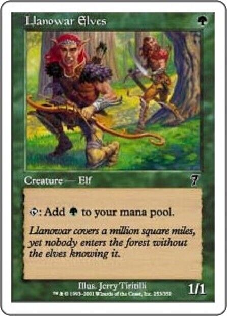 MTG MTG 1x  Llanowar Elves Seventh Edition Magic The Gathering