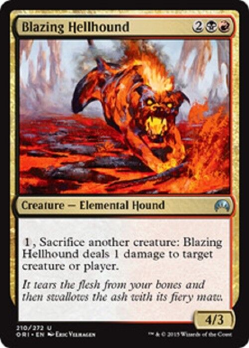 MTG MTG 1x Blazing Hellhound Magic Origins card Magic The Gathering NM