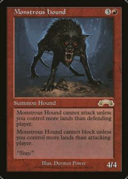 MTG MTG 1x Monstrous Hound Exodus rare card Magic the gathering