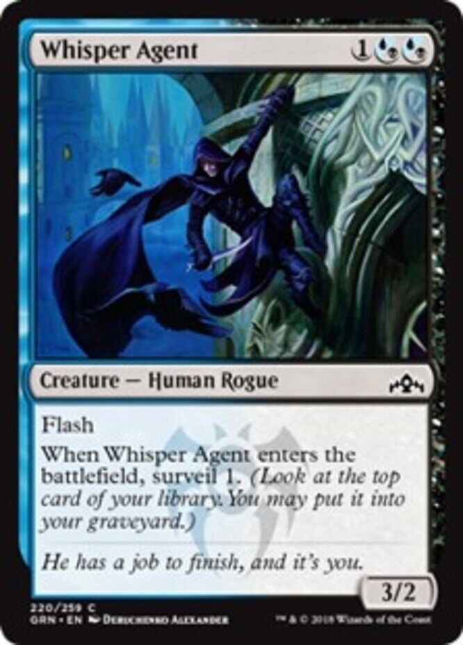 MTG MTG 4x Whisper Agent GRN Guilds of Ravnica a Magic the Gathering cards