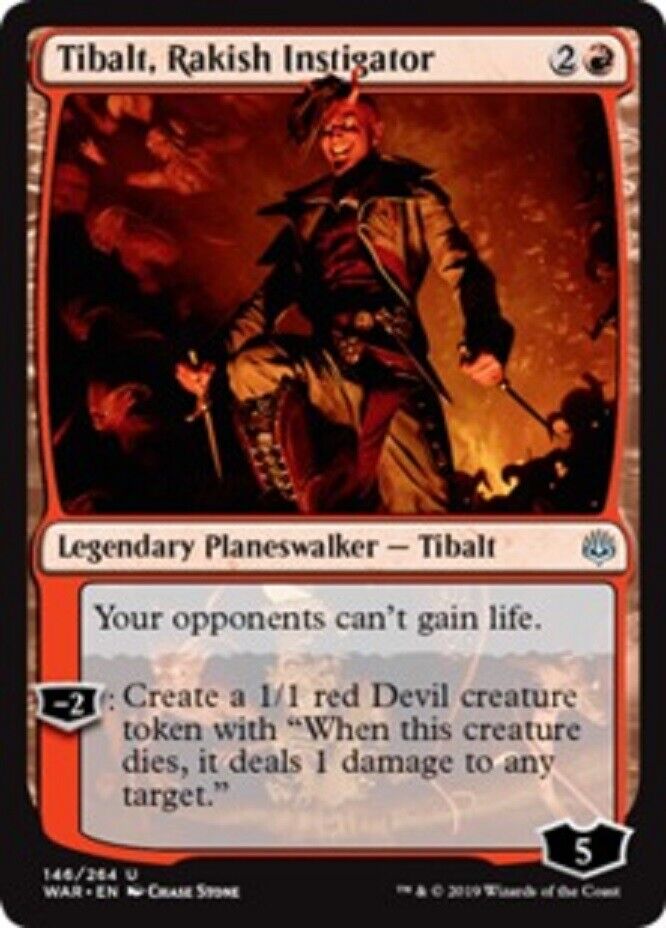 MTG MTG 1x Tibalt, Rakish Instigator War of the Spark Card Magic The Gathering NM