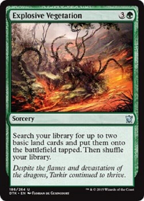 MTG MTG 1x Explosive Vegetation DTK Dragons of Tarkir Card Magic The Gathering