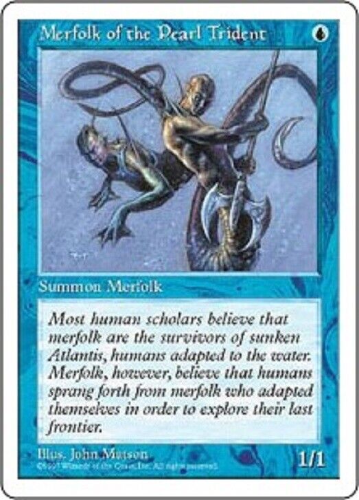 MTG MTG 4x Merfolk of the Pearl Trident Fifth Edition cards Magic The Gathering