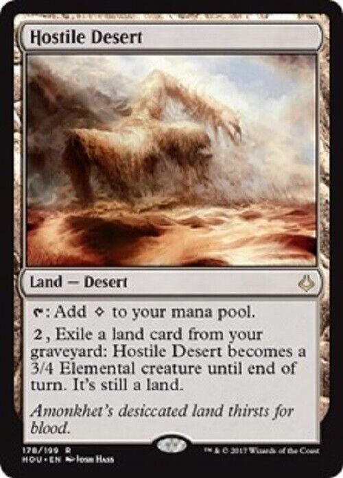 MTG MTG 1x Hostile Desert Hour of Devastation Card Magic The Gathering Commander