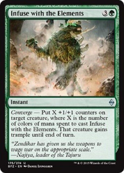 MTG Infuse with the Elements Battle for Zendikar NM card Freshpack MTG Magic Pauper