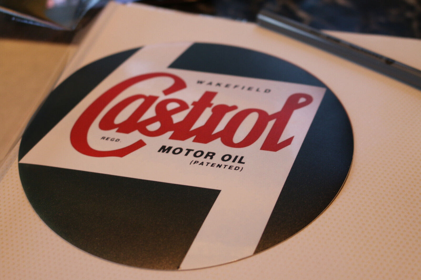 1X Castrol 6" Gas Pump Gasoline Motor Oil Decal Sticker Collectible Vintage 11