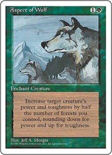 MTG MTG 1x  Aspect of Wolf Fourth Edition  Magic The Gathering