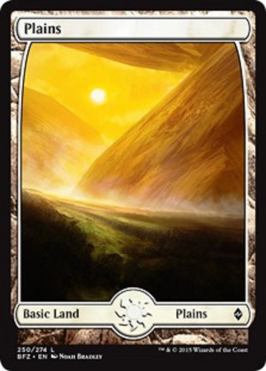 MTG 1x Plains (250 - Full Art) Battle for Zendikar MTG MAGIC THE GATHERING CARD