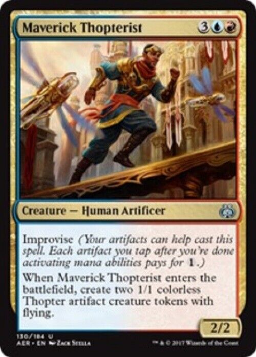 MTG MTG 1x Maverick Thopterist Aether Revolt  card Magic The Gathering