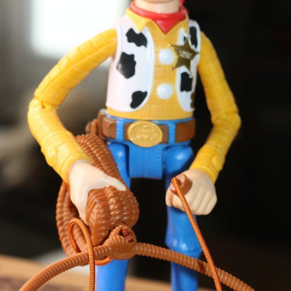 Disney Pixar Mattel Toy Story 4 Fully Posable Woody Figure Toy W/ Lasso + Hat 9”