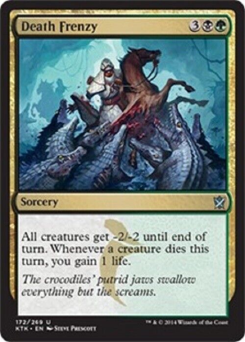 MTG MTG 1x Death Frenzy Khans of Tarkir  card Magic The Gathering