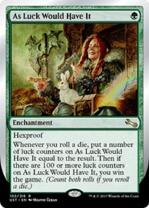 MTG 1x As Luck Would Have It UnstableMagic the Gathering card MTG Rare