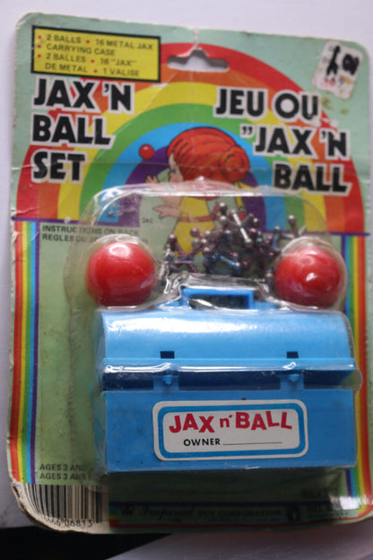 Vintage Imperial Jax n'Ball Case Mini Play Set Toy Jax & Ball With Tool Case Fun