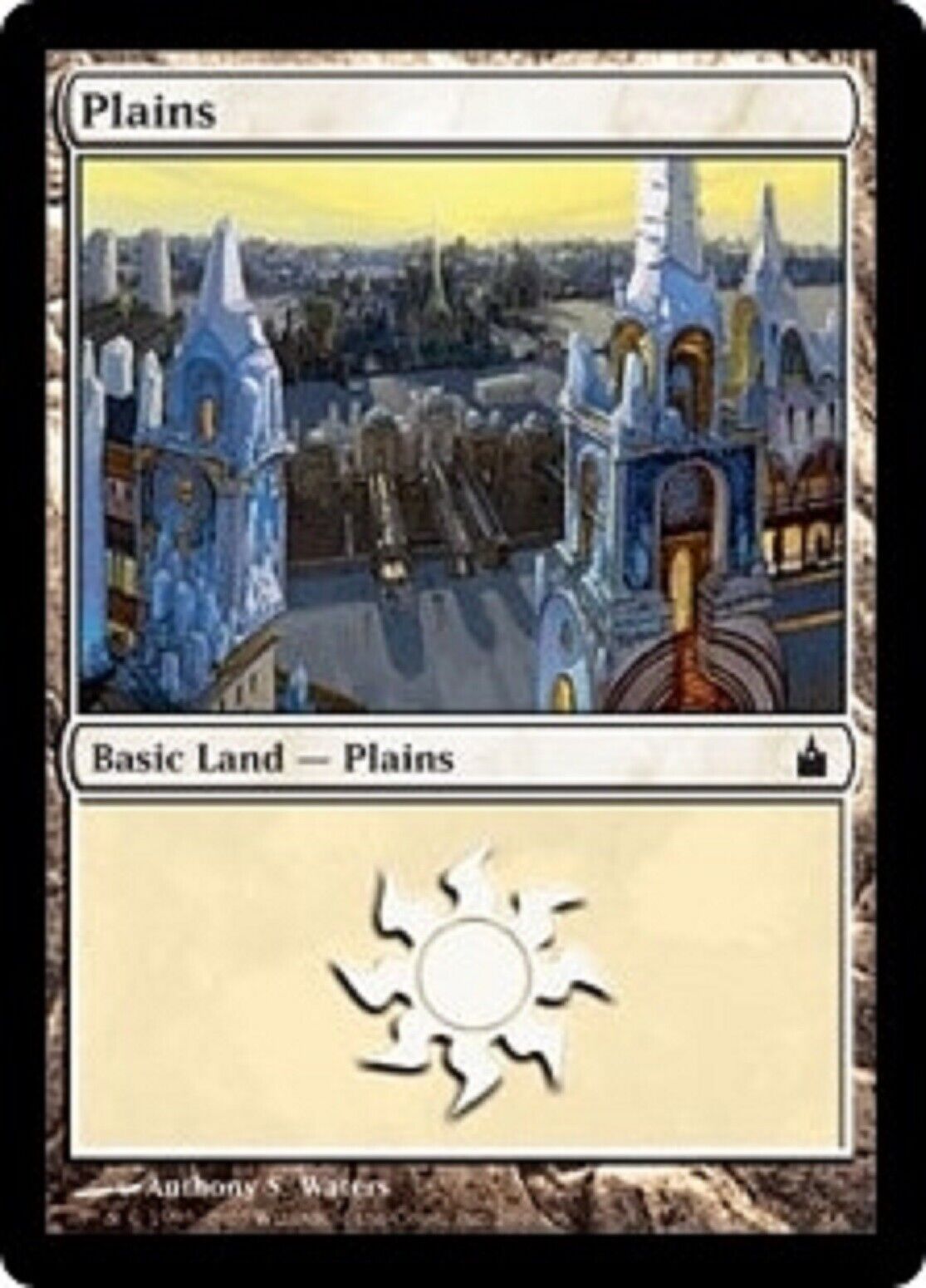 MTG MTG 1x  Plains (289) Ravnica: City of Guilds Foil Magic the gatherine card