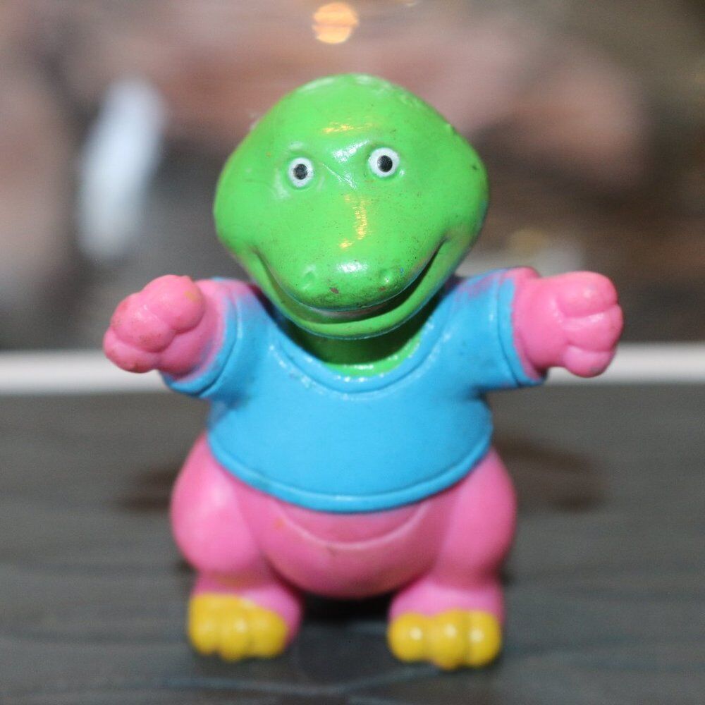 Soma Love Dino Pvc Figure Dinosaur Barney Clone, Rubber Figures, 1992 Soma 1Inch