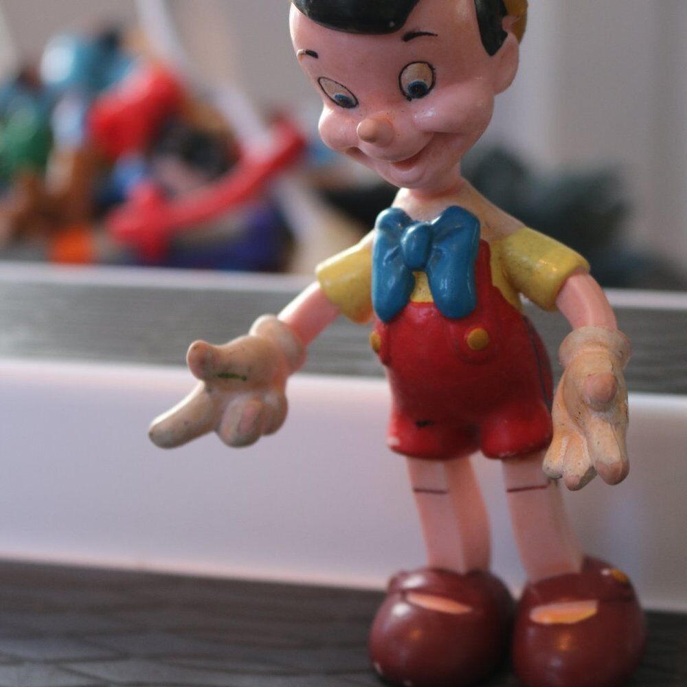 Disney Pinocchio 4" Bendable Figure Just Toys Jiminy Cricket Vintage