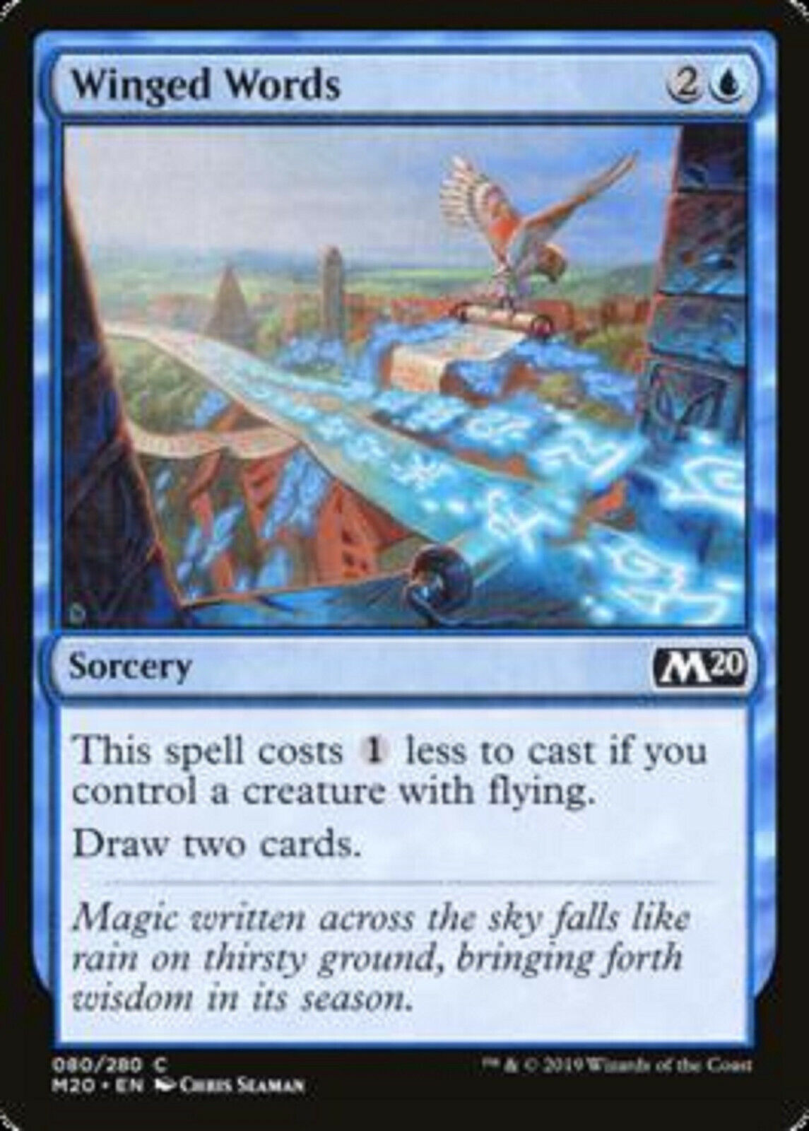 MTG MTG 4x Winged Words Core Set 2020 card Magic The Gathering