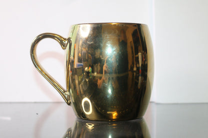 Golden Mup Cup Rounded Gold Collectible Rare To Find Made In China