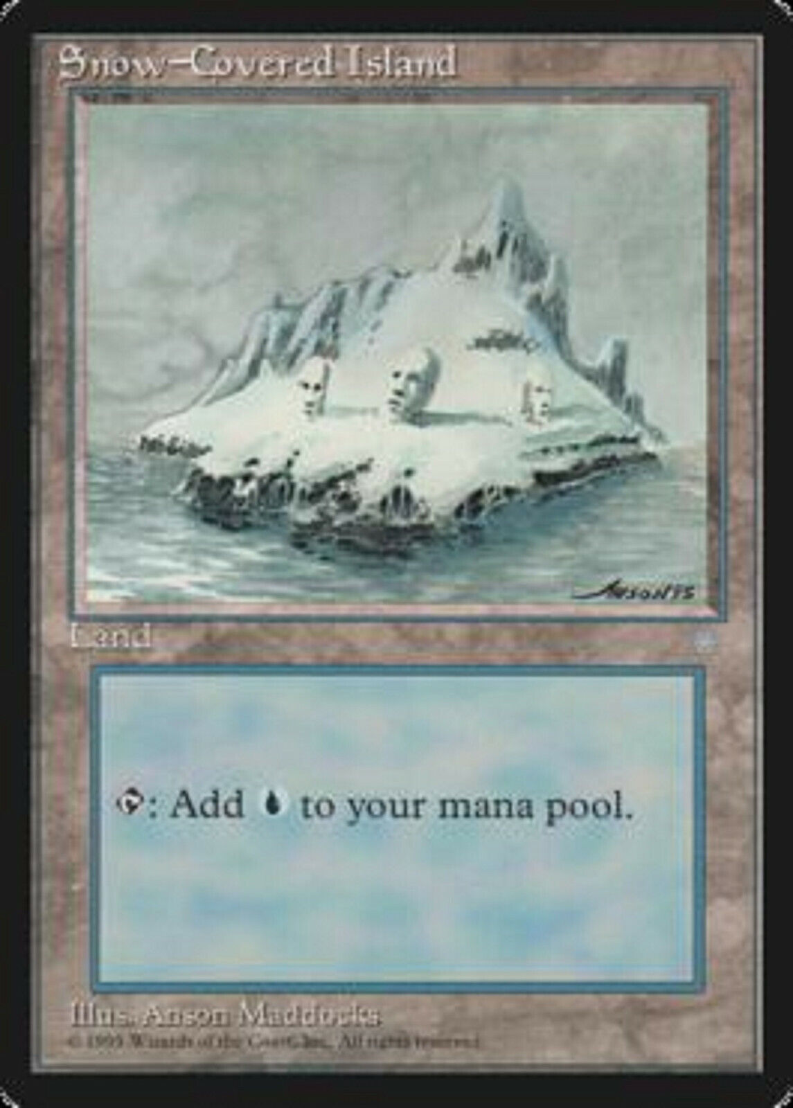 MTG MTG 1x Snow-Covered Island Ice Age Magic the gatherine card