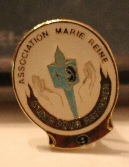 Pin Association Marie Reine Québec Canada Collection De Pinback Femme