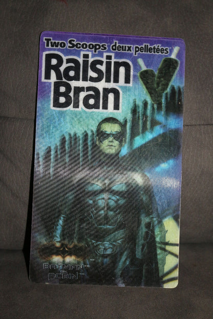 Vintage Kellogg's Batman and Robin raisin bran ROBIN 3D HOLOGRAM