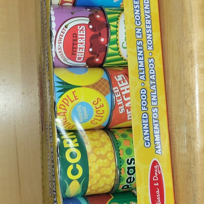 Melissa & Doug Canned Food Set Childrens Toddlers Kitchen Pretend Play Toy 3Yrs+