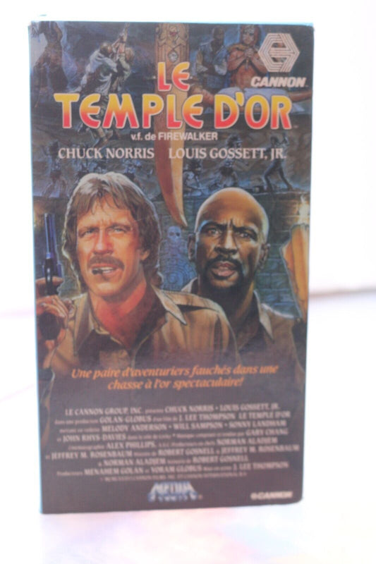 Firewalker (1986) Video Treasures Vhs Chuck Norris Movie Le Temple D'Or Français