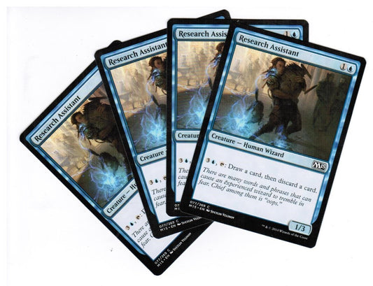 MTG MTG Research Assistant M15 Magic 2015 X4 4x Magic the GAthering cards