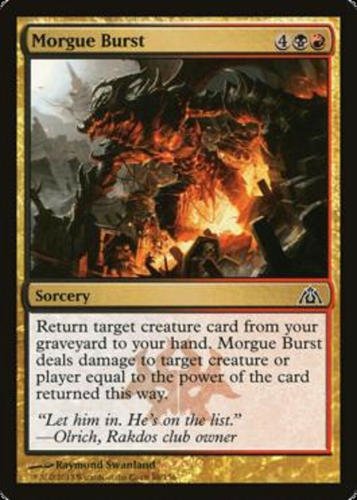 MTG 4x  Morgue Burst Dragon's Maze cards MTG Magic the Gathering