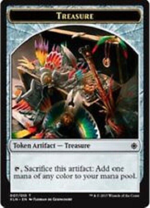 MTG MTG 4x Treasure Token Artifact 007/010 Ixalan Cards Magic The Gathering