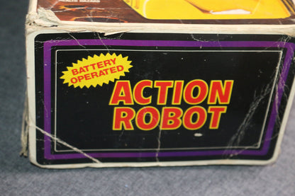 Action Robot Battery Operated Original Vintage Box Only Soma Hong Kong No.803