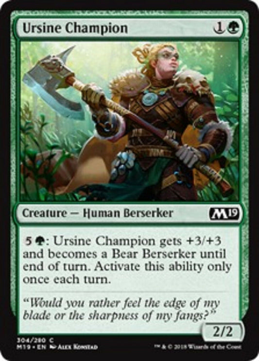 MTG MTG 4x Ursine Champion Core Set 2019  cards Magic The Gathering