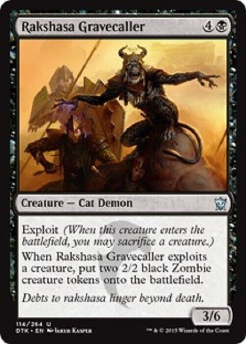 MTG MTG 1x Rakshasa Gravecaller Dragons of Tarkir COMMANDER card Magic The Gathering