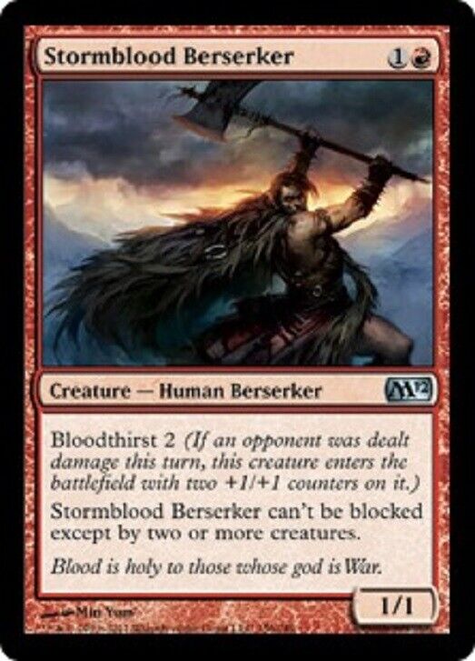 MTG 1x MTG Stormblood Berserker Magic 2012  Edition Magic the Gathering Card