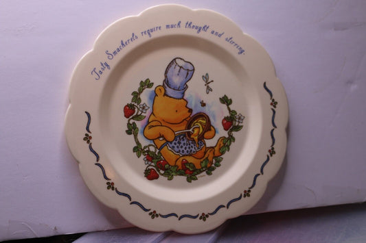 Vintage Disney Winnie The Pooh Mixing Honey Picnic Melamine Vtg Plate Selandia 2