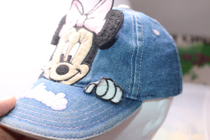 Disney Minnie Mouse Denim Cap Rare Baseball Hat Cap   21550A