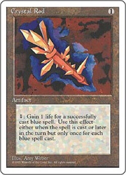 MTG MTG 1x  Crystal Rod 4ED Fourth Edition Magic The Gathering card