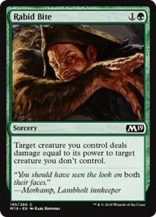 MTG MTG 4x Rabid Bite Core Set 2019 cards Magic The Gathering